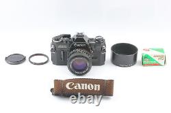 Near MINT Canon AE-1 35mm film Camera SLR Black NEW FD 50mm f1.4 Lens JAPAN