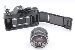 Near MINT Canon AE-1 35mm film Camera SLR Black NEW FD 50mm f1.4 Lens JAPAN