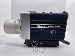 Near MINT Nikon 8X Super Zoom Super 8 Film Vintage Movie Camera From JAPAN