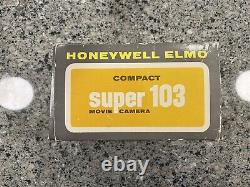 RARE Honeywell Elmo Compact Super Filmatic 103 Movie Camera withBOX & RECEIPT