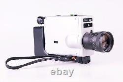 Caméra de cinéma super 8 Braun Nizo 561 Silver avec objectif 7-56mm F/1.8 et modification de la batterie.
