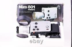 Caméra de cinéma super 8 Braun Nizo 801 Macro Silver 7-80mm F/1.8 avec modification de batterie