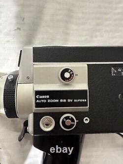 Caméra de film Super8 8mm Canon Auto Zoom 518 SV, modèle VINTAGE, Japon, RARE VIDEO.