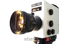 Design vintage Braun Nizo 481. Caméra de cinéma Super 8 & étui d'origine
