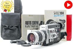 Les travaux du compteur ! Caméra de film Super8 électronique Canon Auto Zoom 1014 en parfait état, fabriquée au Japon.