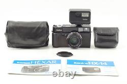 MINT+3 avec étui flash HX-14 Konica Hexar AF Appareil photo argentique 35mm noir du JAPON
