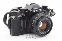 N MINT+3? Canon AE-1 Appareil photo reflex argentique 35mm noir avec objectif FD 50mm f/1.8 neuf 1507